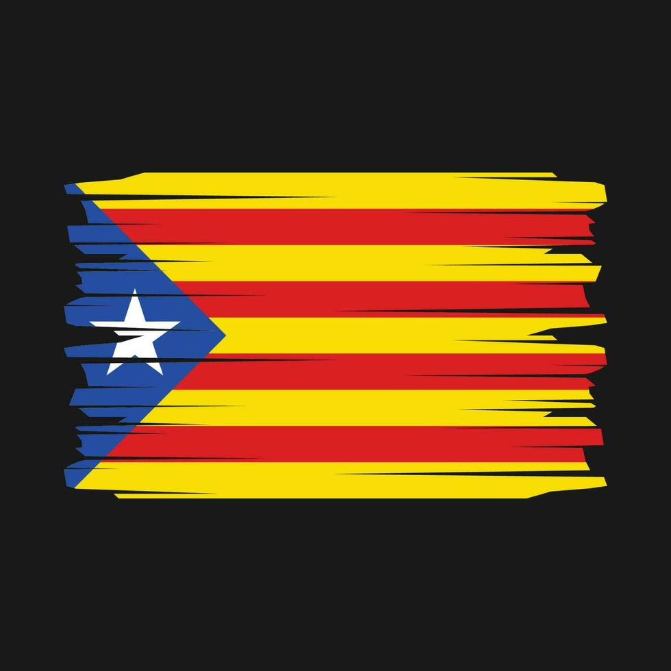 catalonia flagga borsta vektor