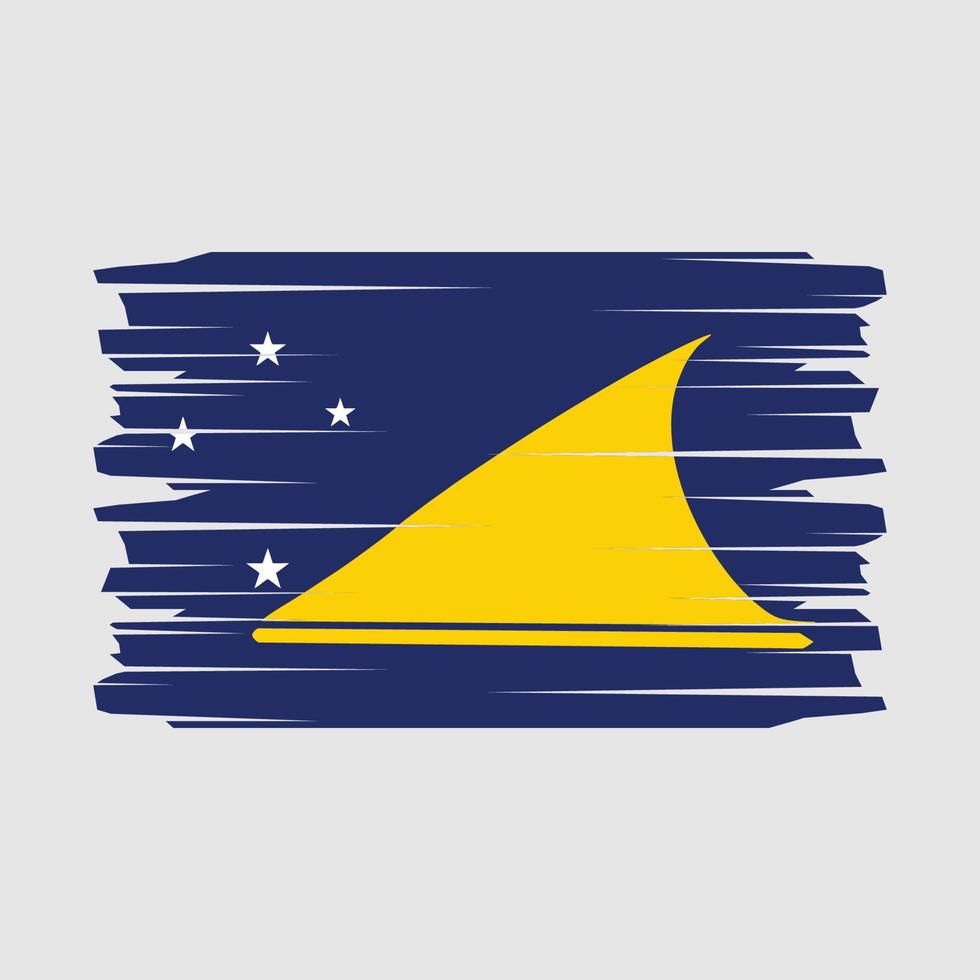 tokelau flag pinselvektor vektor