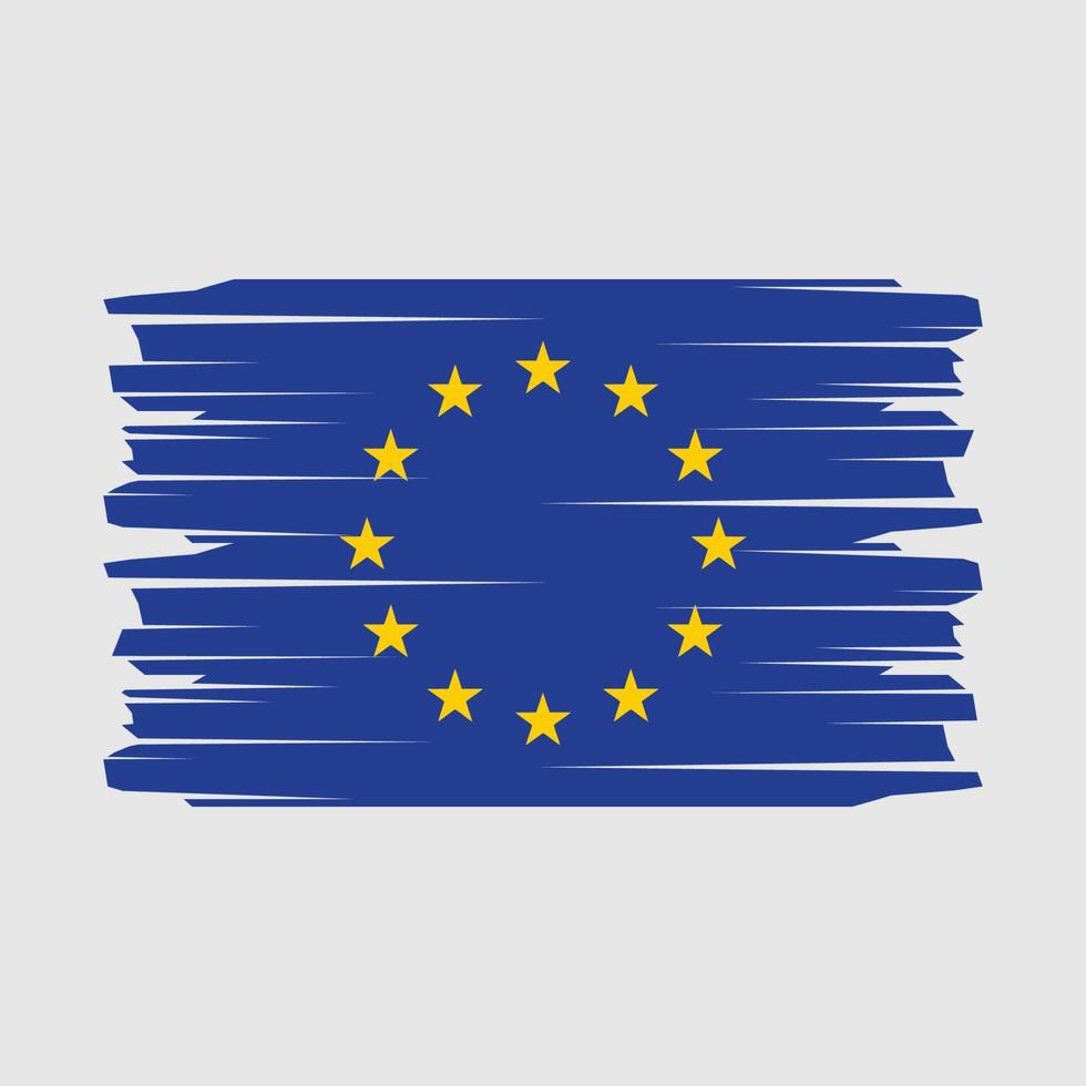 europeisk flagga borsta vektor