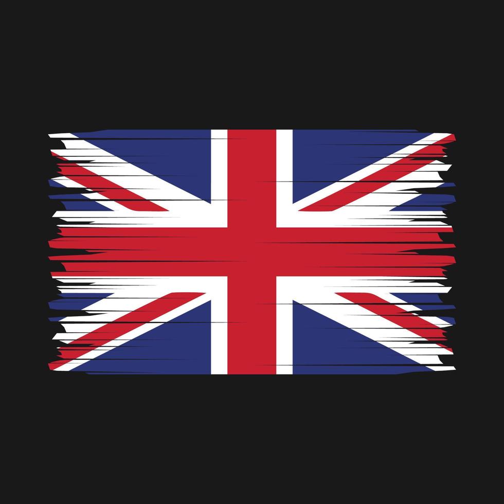 Pinselvektor der britischen Flagge vektor