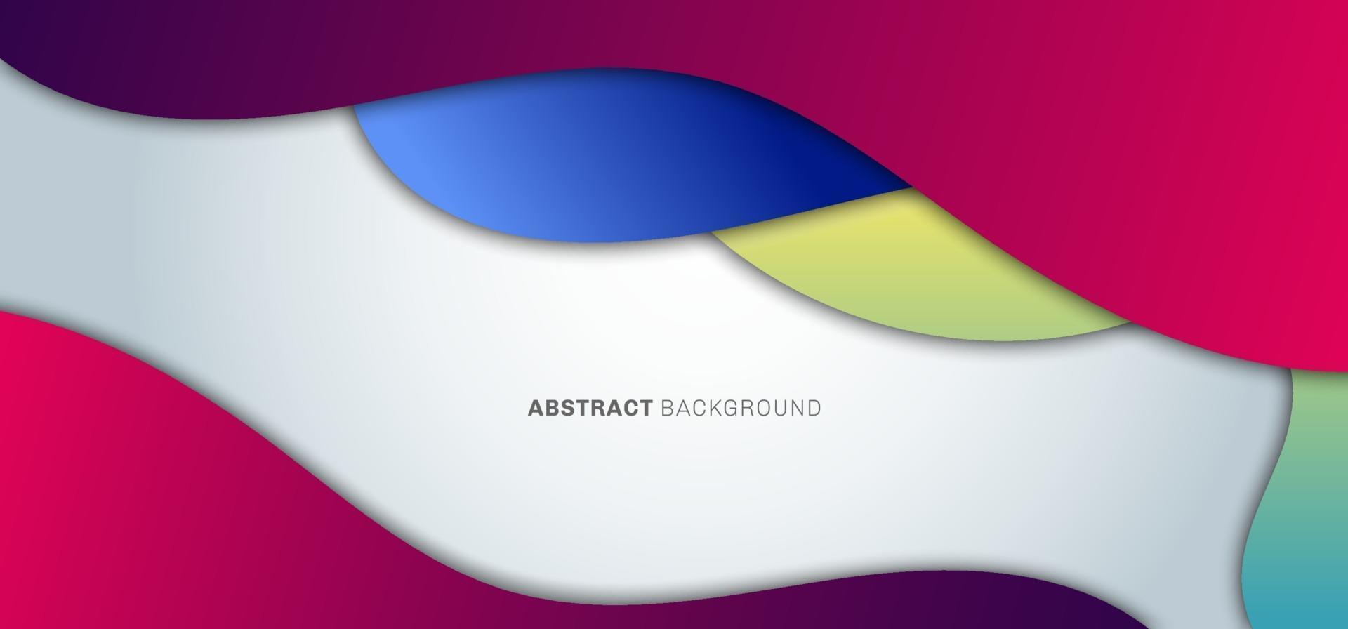 abstrakte trendige bunte fließende Farbverlaufsform auf weißem Hintergrund vektor