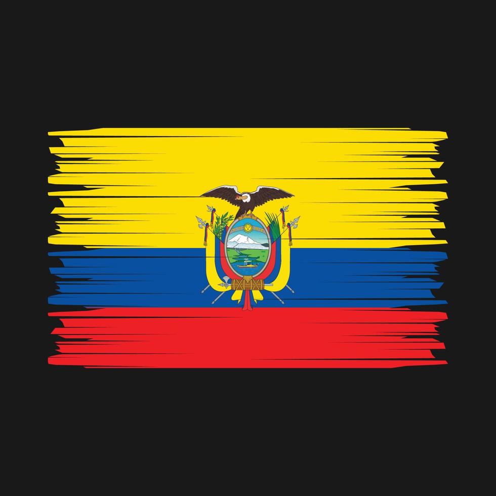 ecuador flag pinselvektor vektor