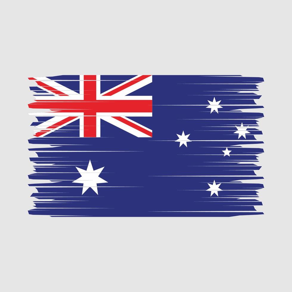 Pinselvektor mit australischer Flagge vektor