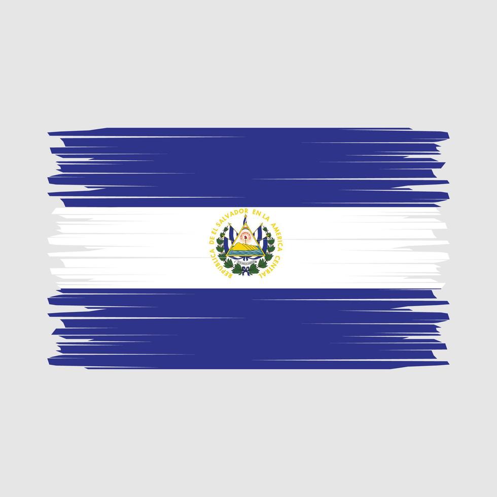 el salvador flagga borsta vektor