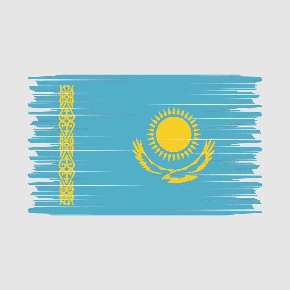 Pinselvektor der kasachischen Flagge vektor