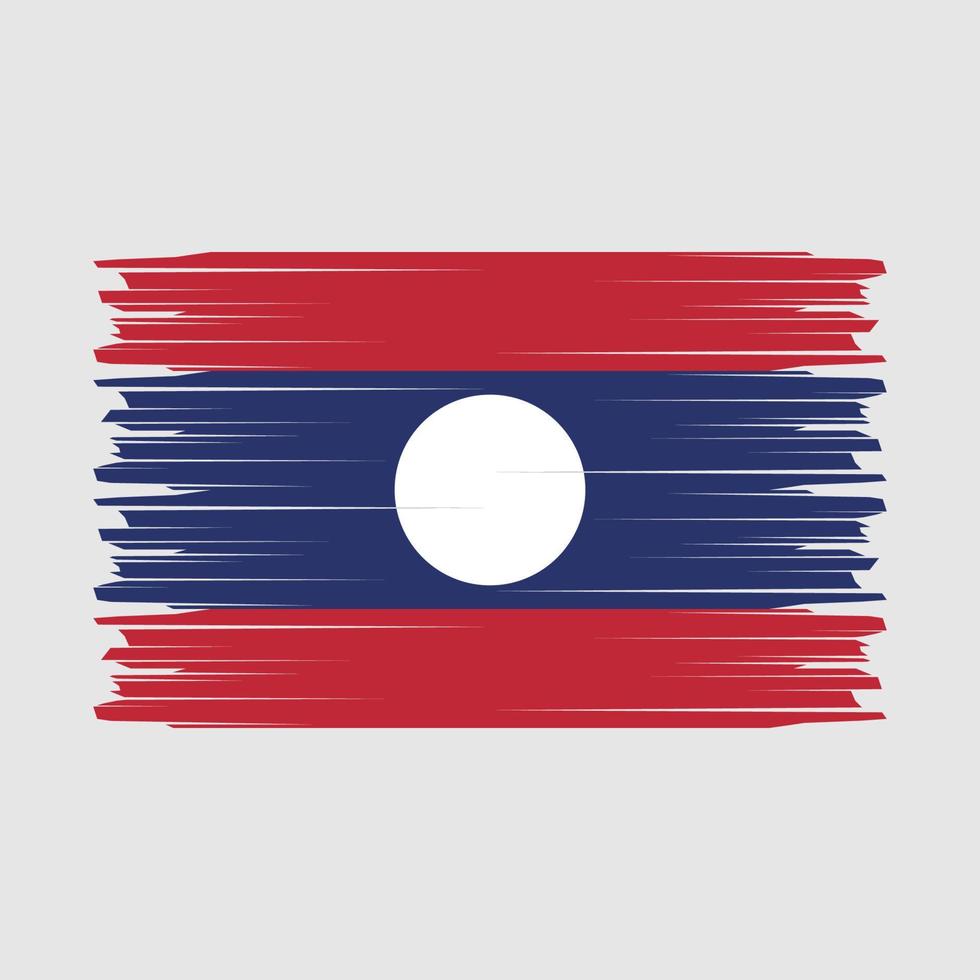 laos flag pinselvektor vektor