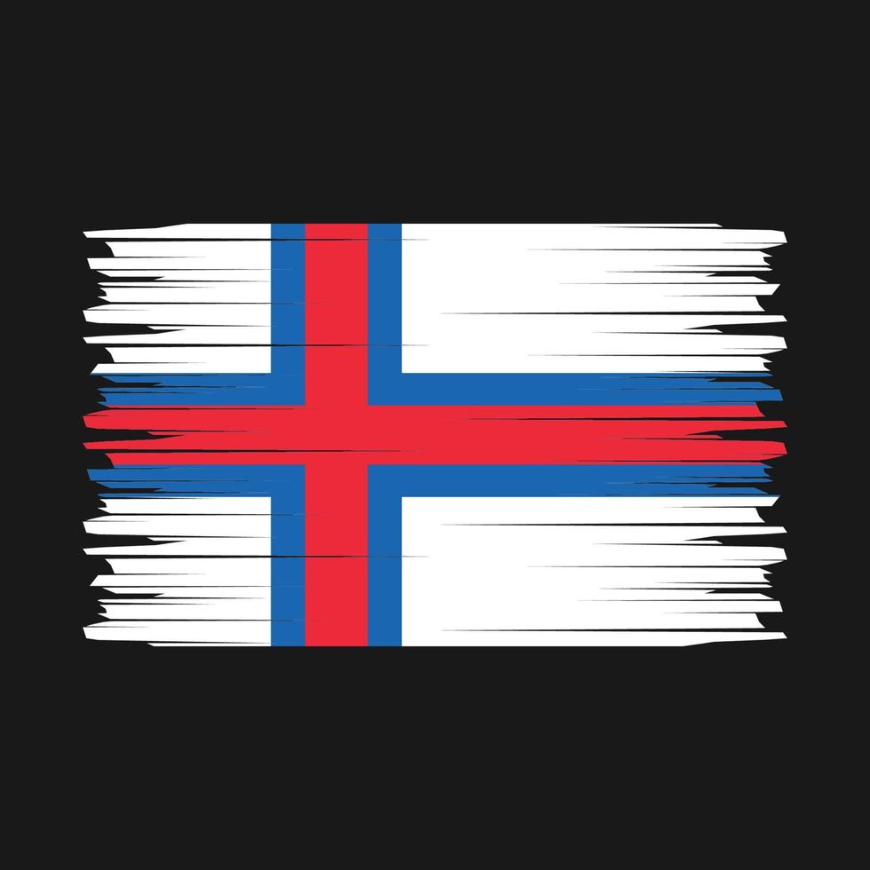 Färöer-Flaggen-Pinsel-Vektor vektor