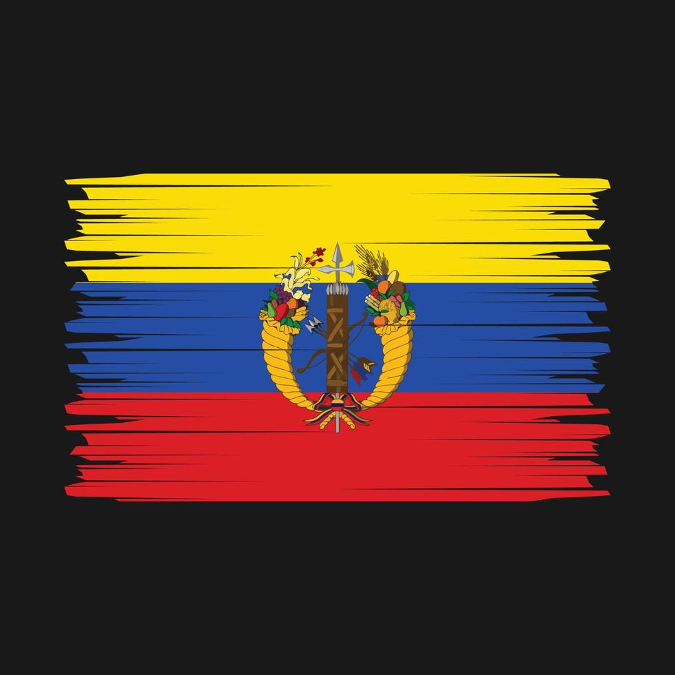 colombia flagga borsta vektor