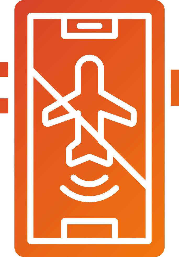 Flugzeug Modus inaktiv Symbol Stil vektor