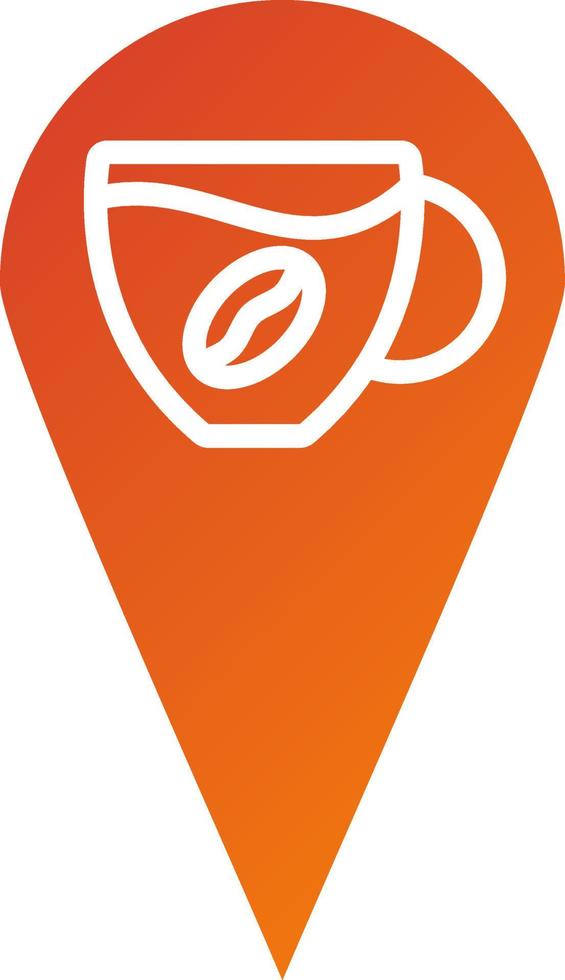 Cafe Ort Symbol Stil vektor