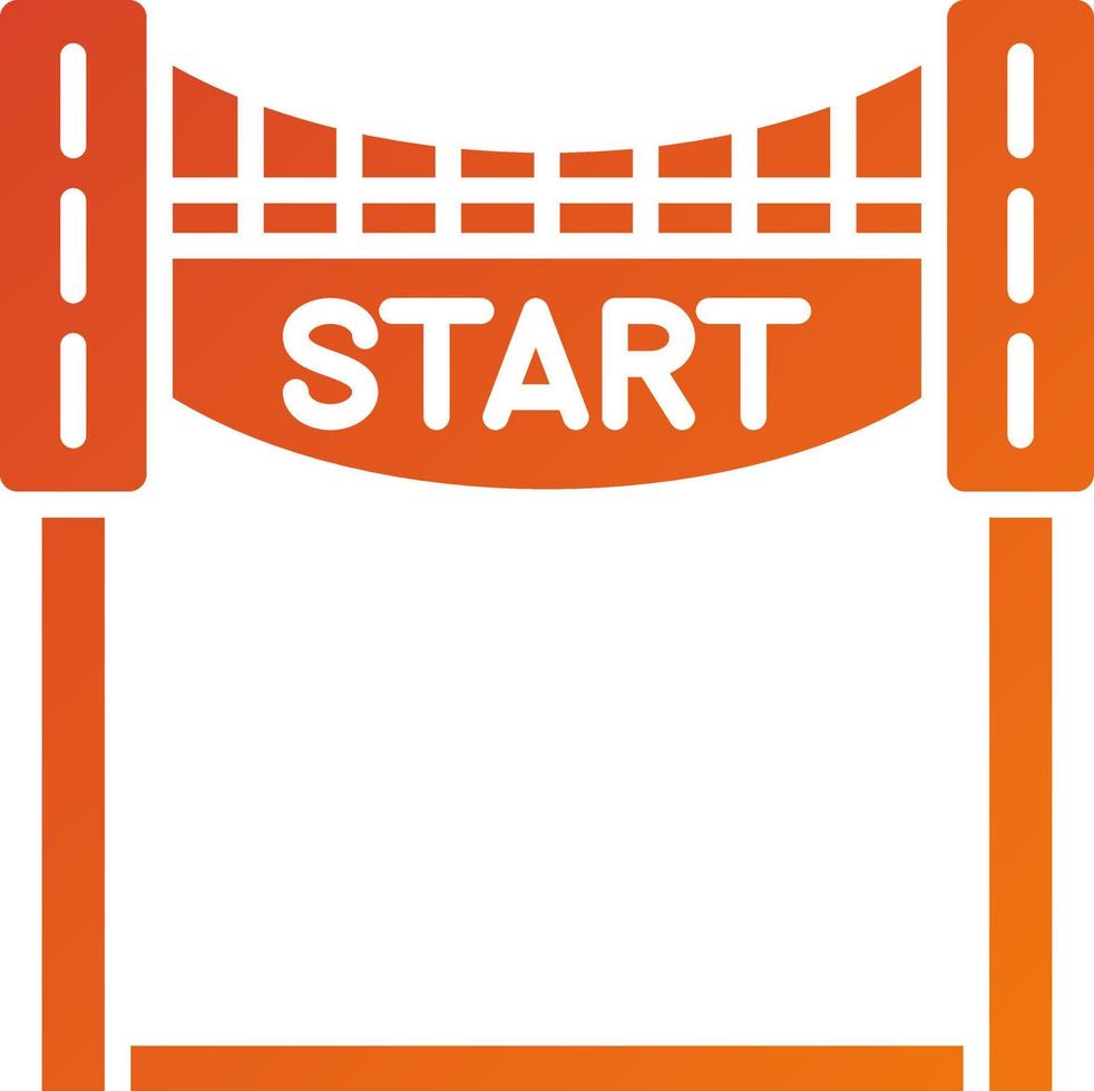 Rennen Start Symbol Stil vektor