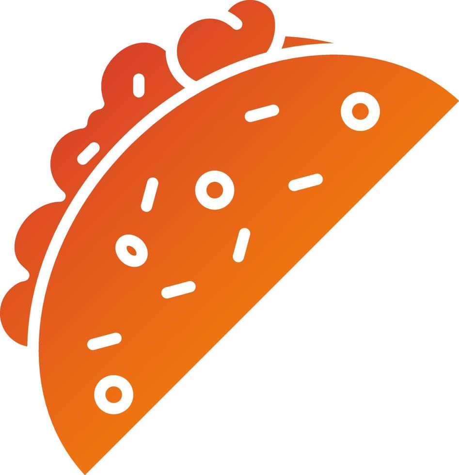 taco ikon stil vektor
