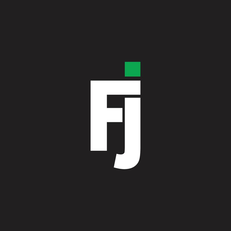 abstrakt Monogramm Brief fj Logo Design im schwarz Hintergrund vektor