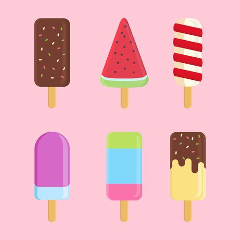 sommar popsiccles vektor