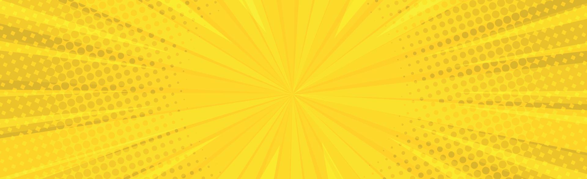 orangefarbener Comic-Zoom mit Linien und Leuchtvektor vektor