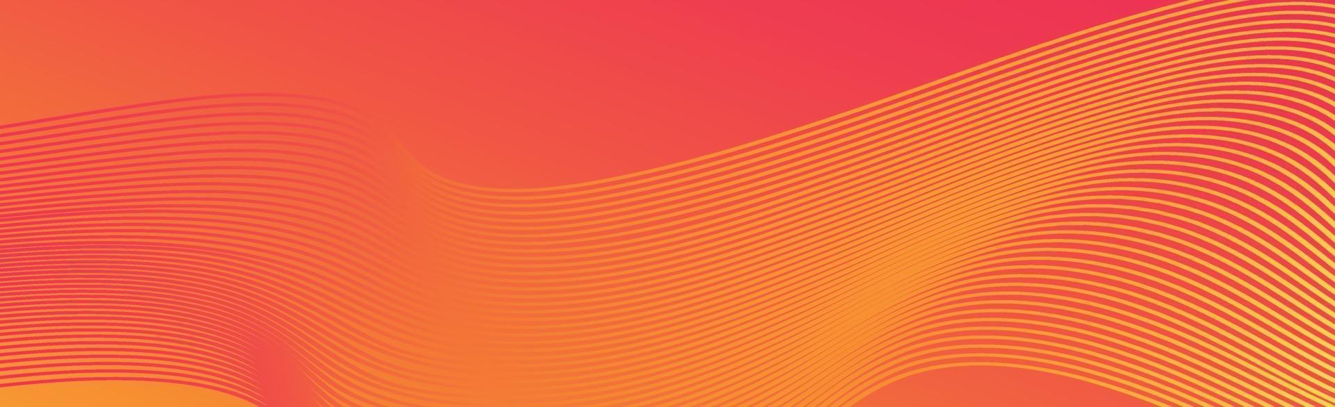 orange abstrakter Hintergrund mit Wellenlinien - Vektor