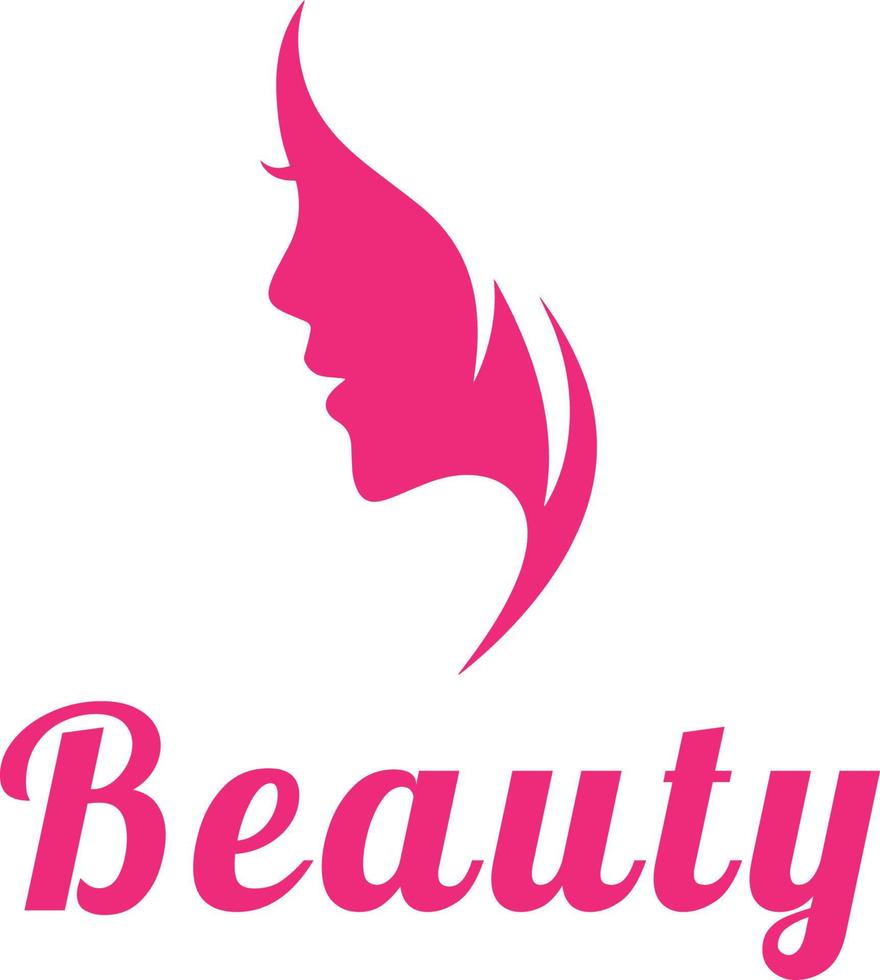 en enkel och elegant logotyp design terar en halv ansikte av en skön kvinna, representerar skönhet och hälsa. de logotyp är perfekt för företag i de skönhet, hudvård, eller hälsa industri vektor