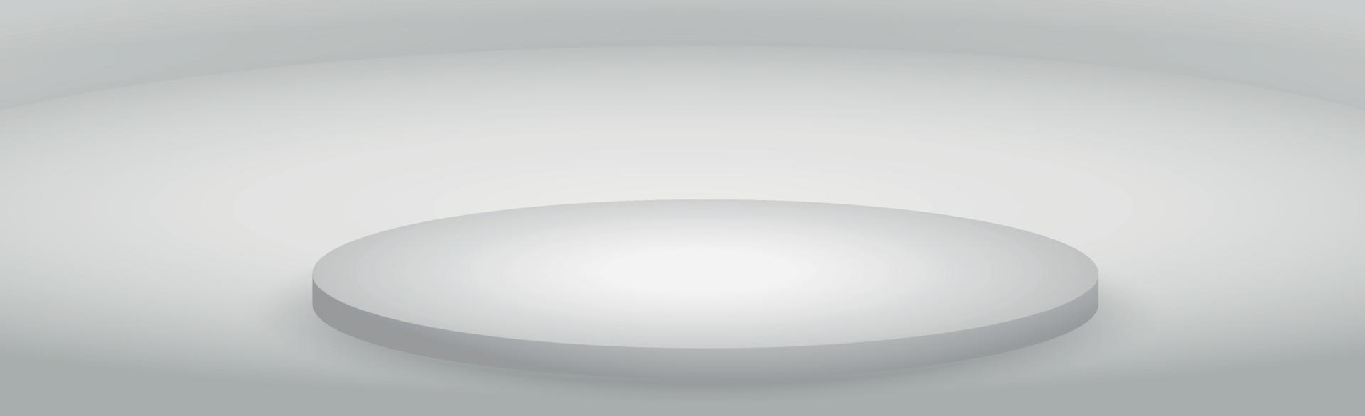 vit med grå panoramastudiobakgrund med vit glöd - vektor