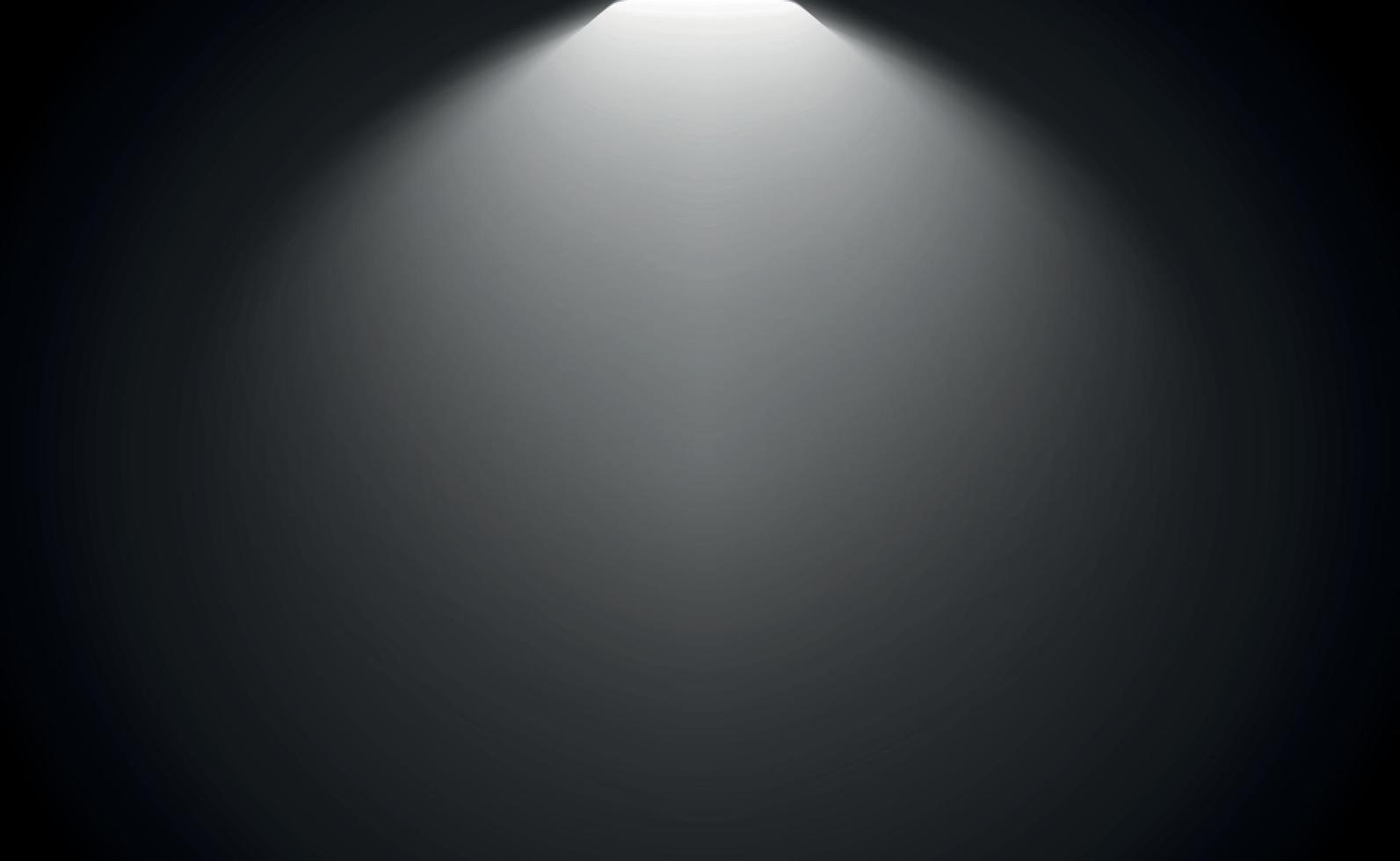 schwarzer Panorama-Studiohintergrund mit weißem Glühen vektor
