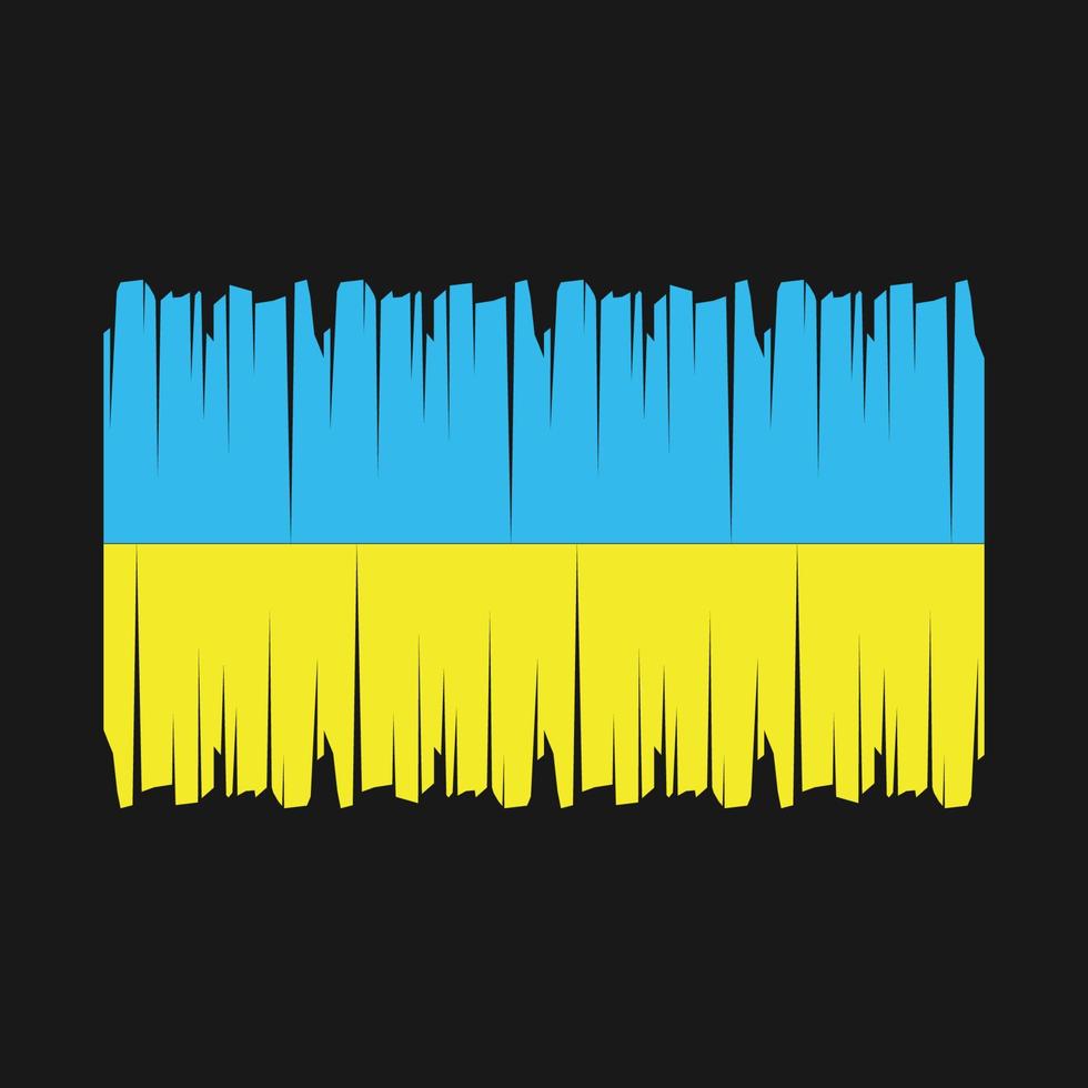 Pinselvektor der ukrainischen Flagge vektor