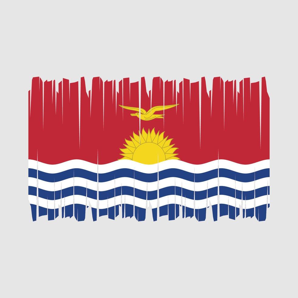 kiribati flag pinselvektor vektor