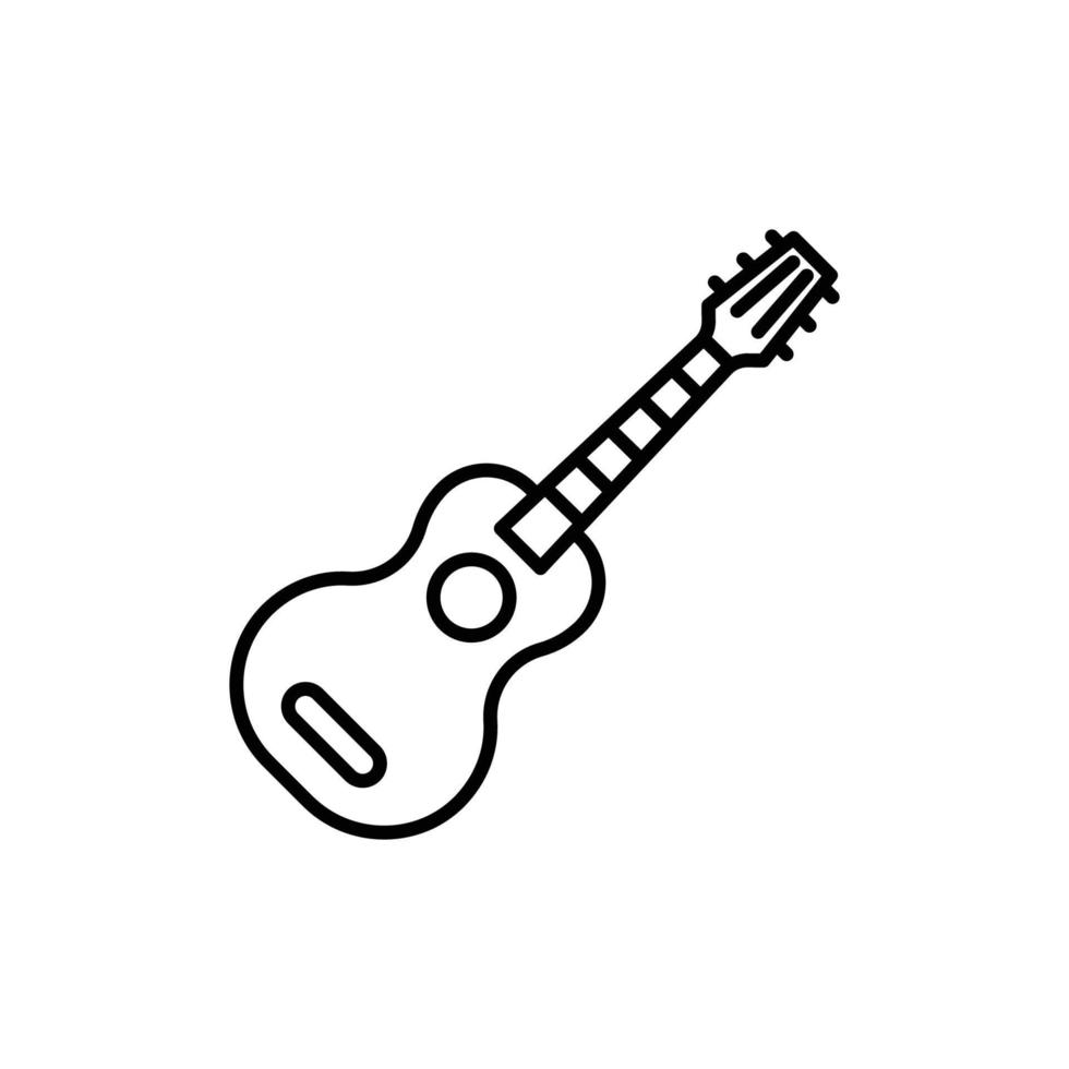 Gitarre Symbol. Gliederung Symbol vektor