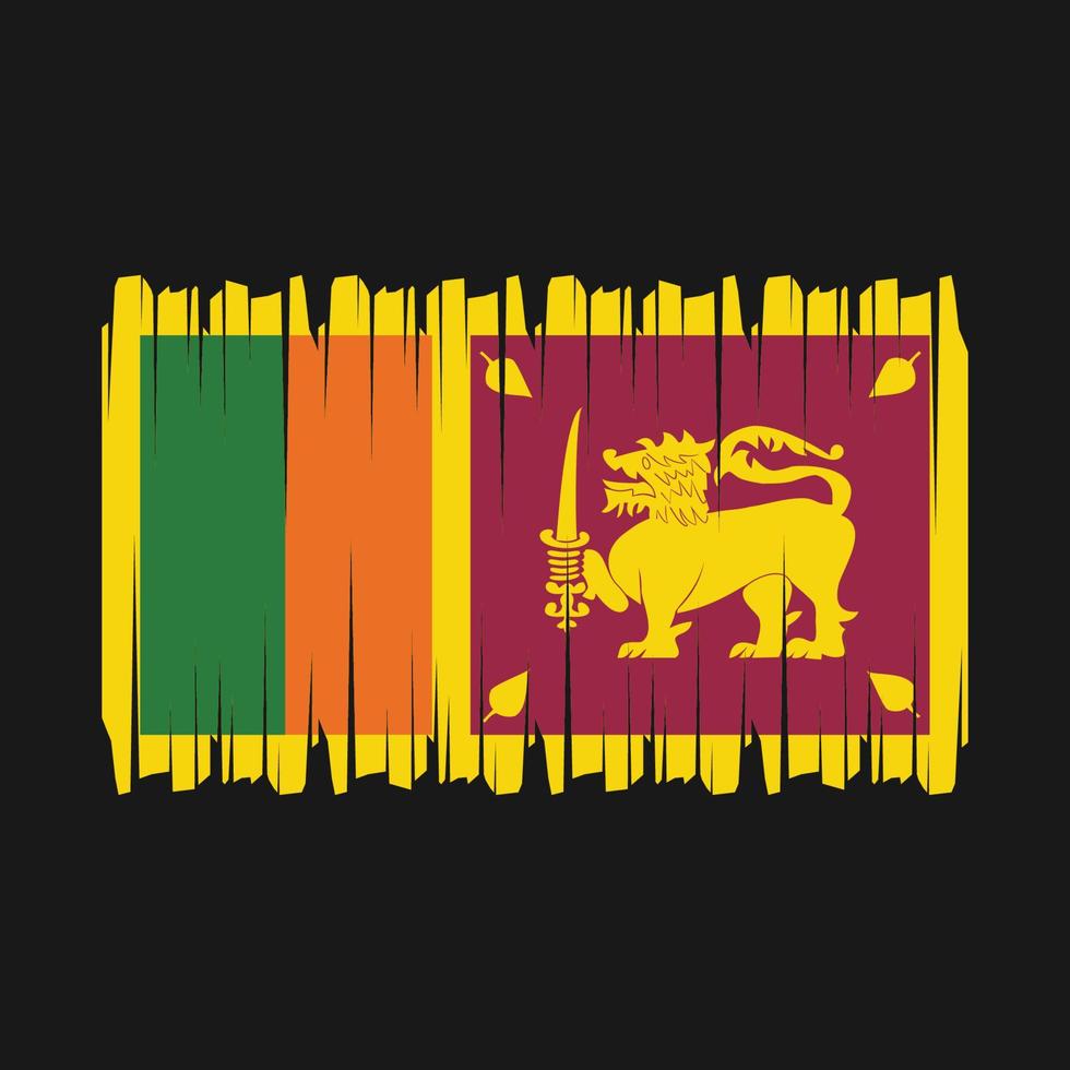 sri lanka flag pinselvektor vektor