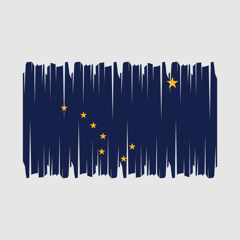 Pinselvektor der Alaska-Flagge vektor