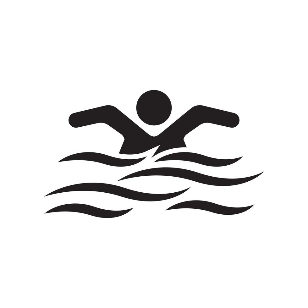 Schwimmen Sport Logo Illustration Vektor Design Vorlage