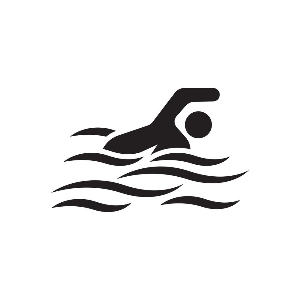 Schwimmen Sport Logo Illustration Vektor Design Vorlage