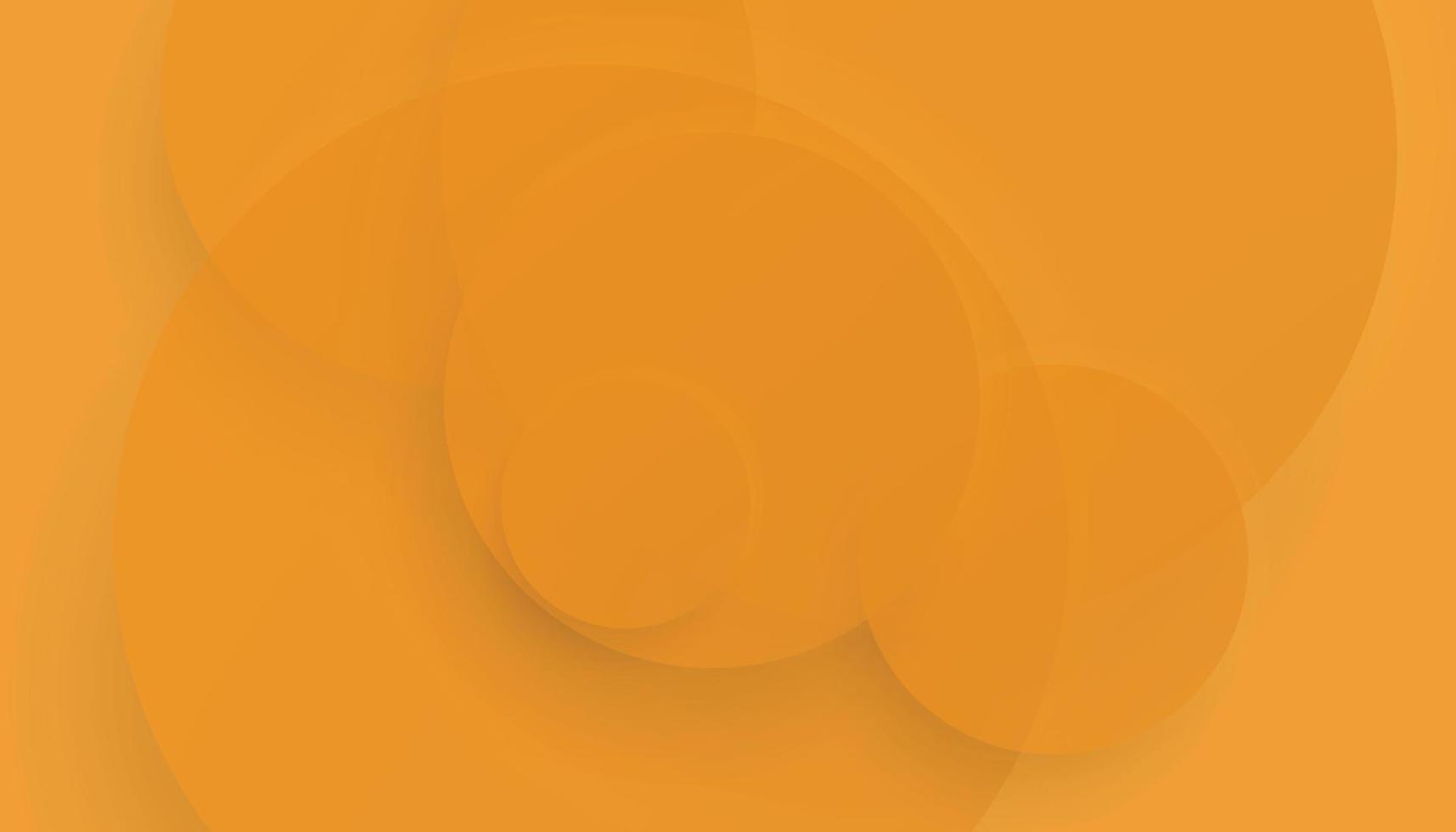 abstrakt orange överlappning cirklar bakgrund. mjuk Färg 3d papper cirkel baner med släppa skuggor vektor