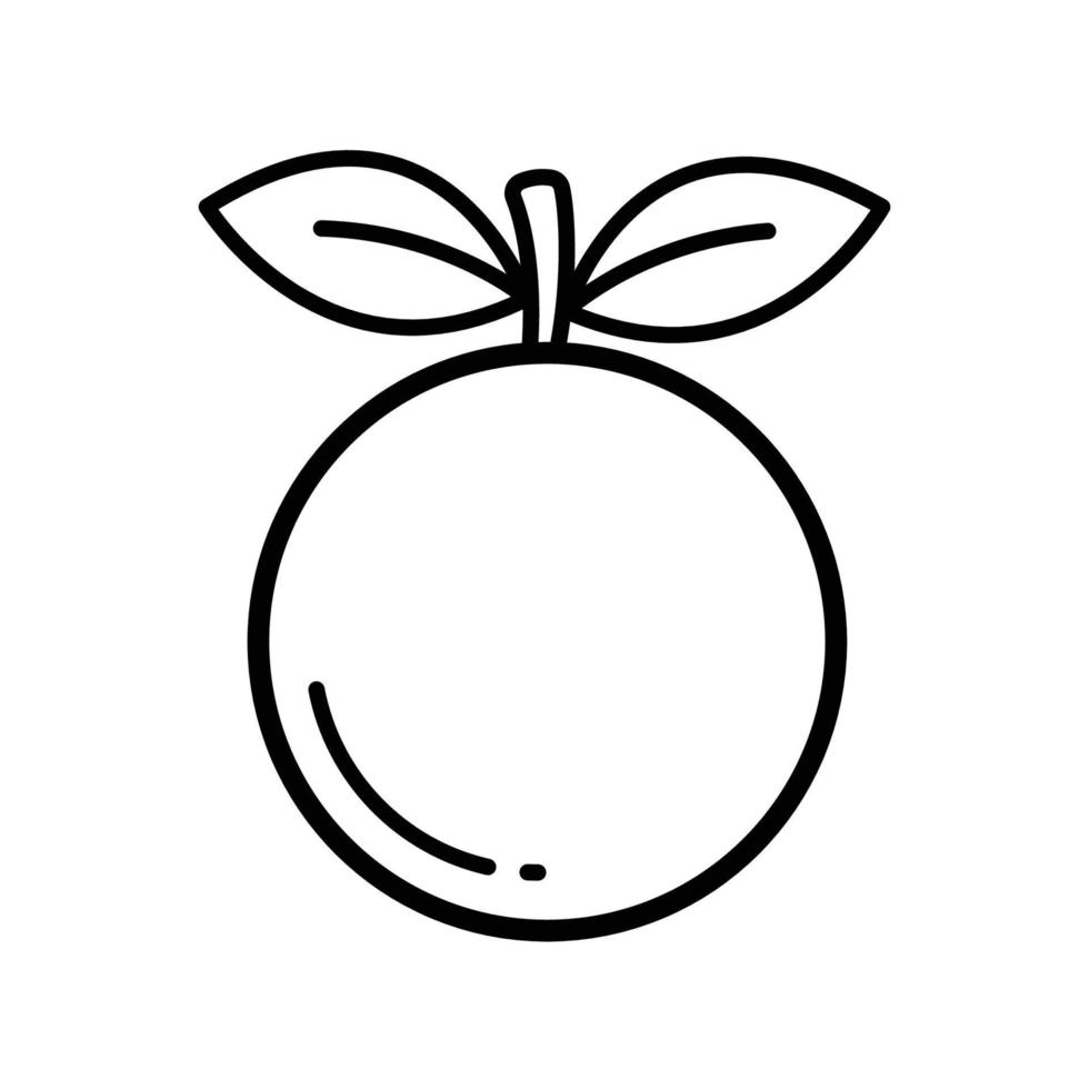 orange frukt ikon vektor minimalistisk design mall