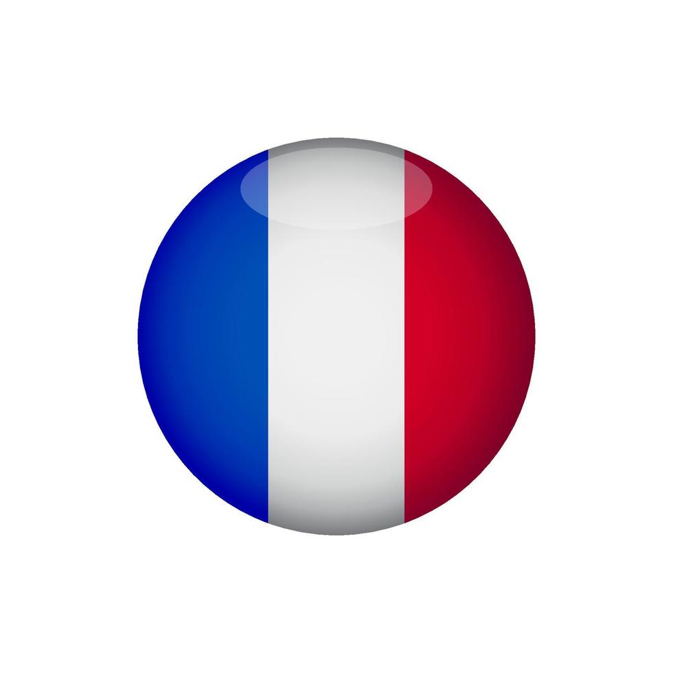 Frankreich Flagge Symbol Vektor Design Vorlagen