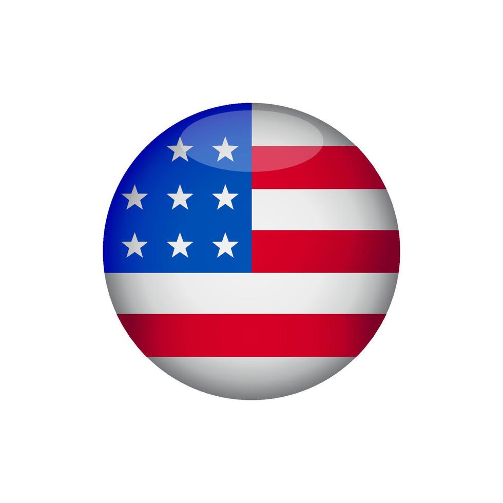 amerikanisch Flagge Symbol Vektor Design Vorlagen