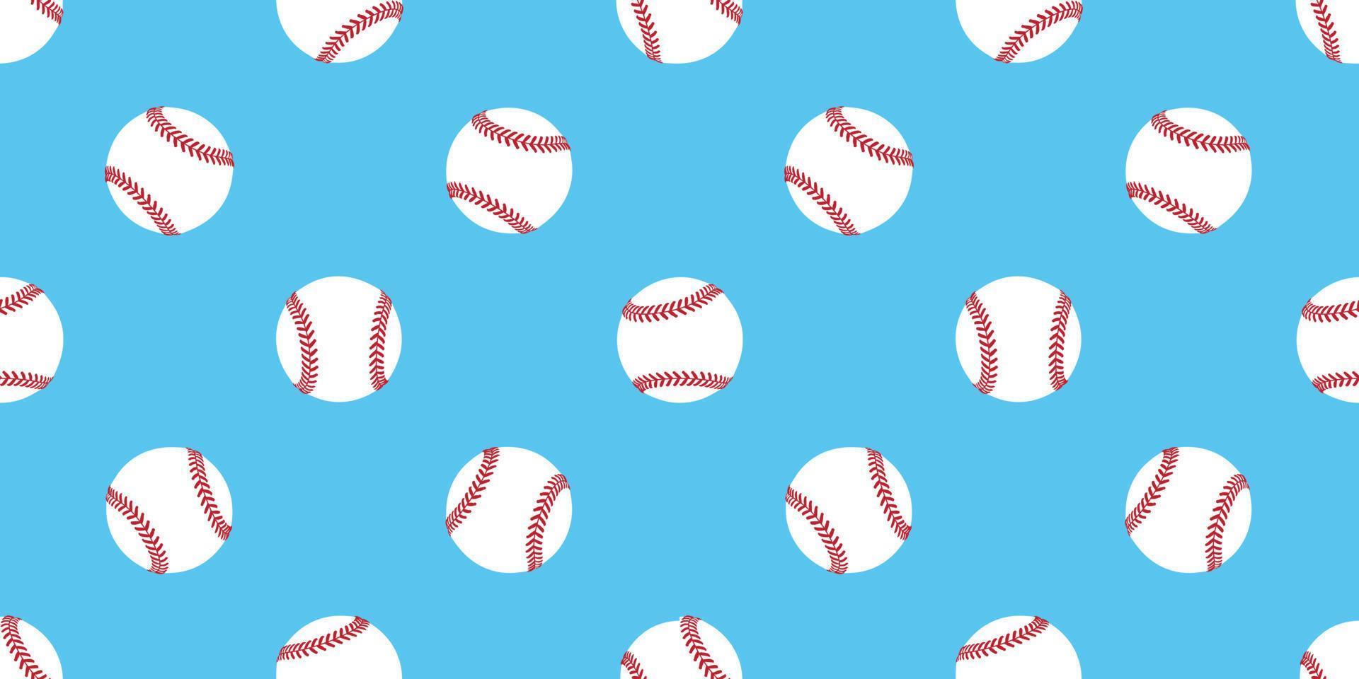 baseboll sömlös mönster vektor mjuk boll isolerat illustration tapet bakgrund ikon blå