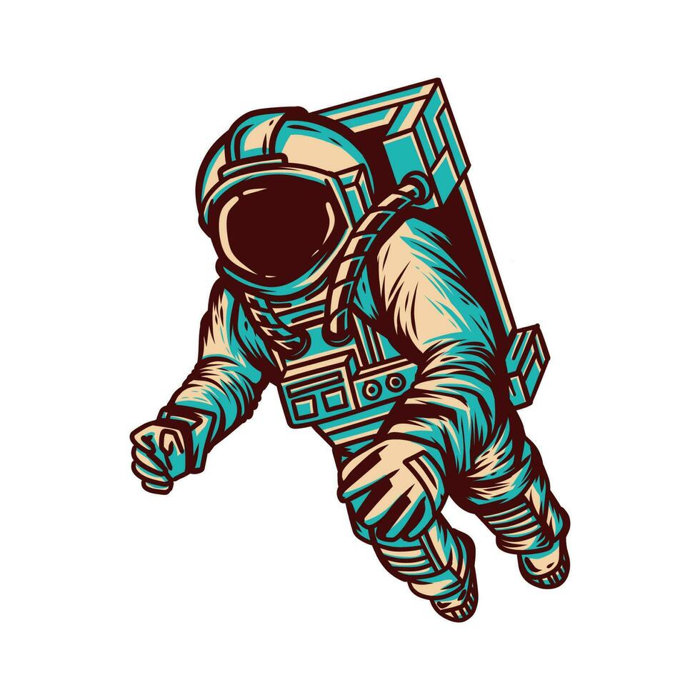 Astronout Vektor illlustration