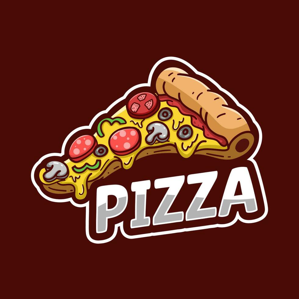Pizza-Logo-Vektor vektor