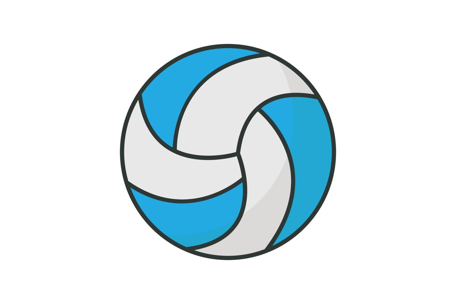 Volleyball Symbol Illustration. Symbol verbunden zu Sport. eben Linie Symbol Stil, geradlinig Farbe. einfach Vektor Design editierbar