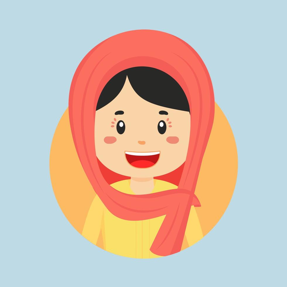 avatar av en bali indonesiska karaktär vektor