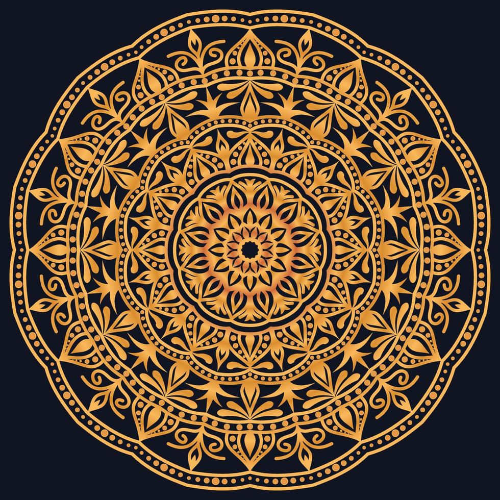 dekorativ element lyx prydnad mönster lutning mandala design vektor