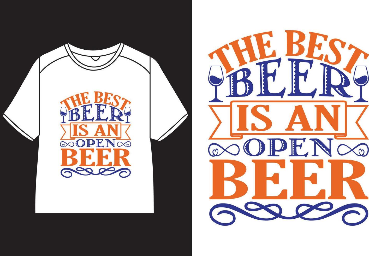 de bäst öl är ett öppen öl t-shirt design vektor