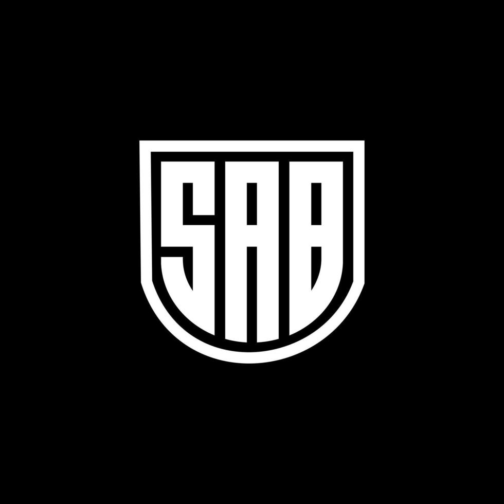 sab brev logotyp design i illustration. vektor logotyp, kalligrafi mönster för logotyp, affisch, inbjudan, etc.