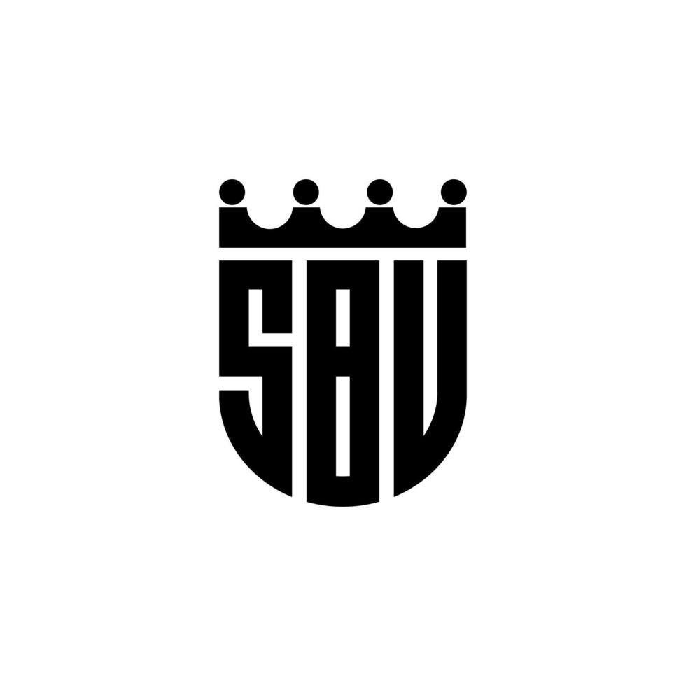 sbu brev logotyp design i illustration. vektor logotyp, kalligrafi mönster för logotyp, affisch, inbjudan, etc.