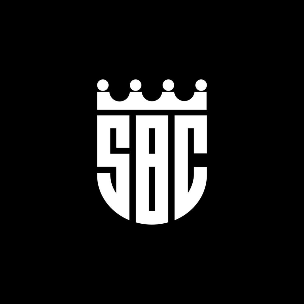 sbc brev logotyp design i illustration. vektor logotyp, kalligrafi mönster för logotyp, affisch, inbjudan, etc.