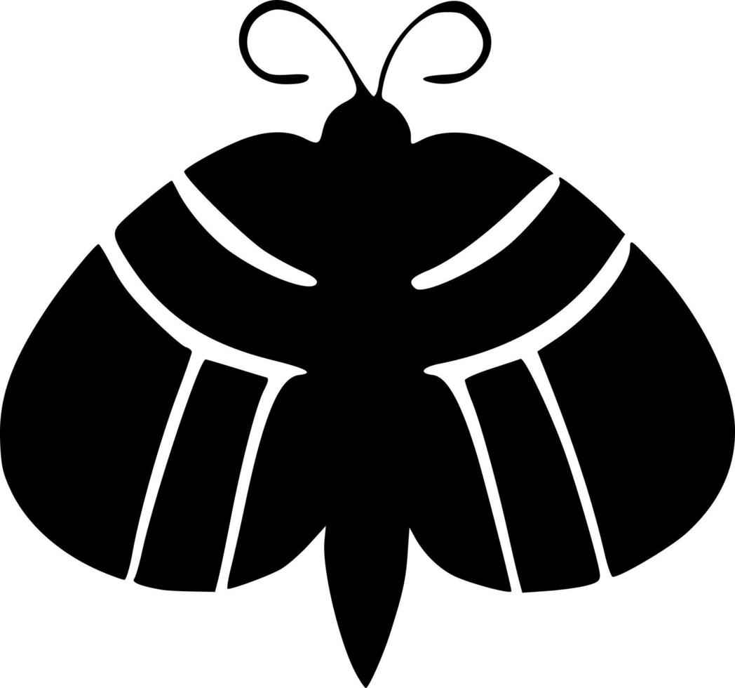 schwarz und Weiß von Schmetterling Symbol vektor