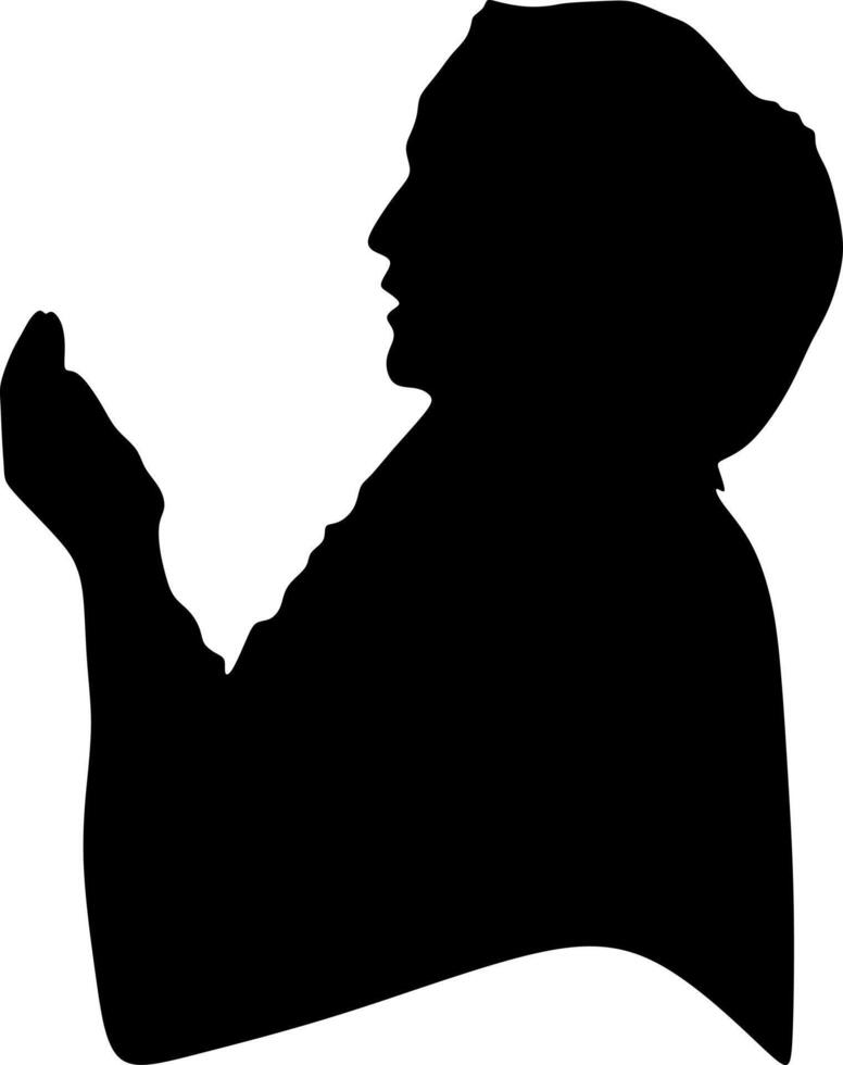 Vektor Silhouette Bild von Muslim Frau mit Kopftuch, arabisch Frau. zum Logo Vorlage Symbol Hijab Geschäft Muslim Geschäft usw. Grafik Illustration