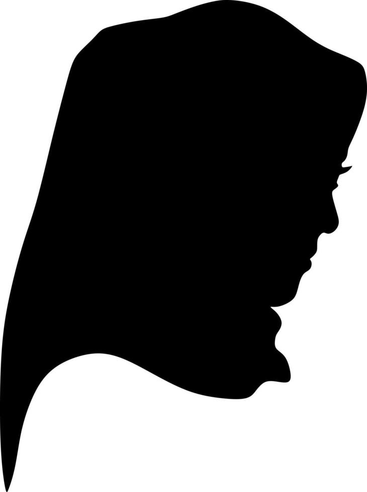 Vektor Silhouette Bild von Muslim Frau mit Kopftuch, arabisch Frau. zum Logo Vorlage Symbol Hijab Geschäft Muslim Geschäft usw. Grafik Illustration