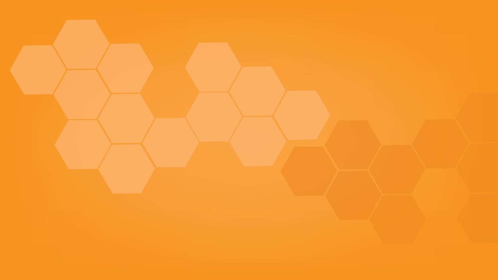 Hexagon Orange Hintergrund und Hintergrund. Honig Kamm Vektor