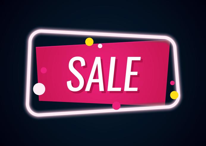 Geometrisk Neon Sale Banner vektor