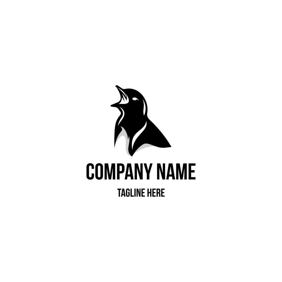 Pinguin Logo Design Symbol. Pinguin Design Inspiration. Vogel Logo Design Vorlage. Tier Symbol Logotyp. vektor